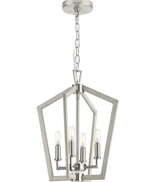 PROGRESSa-LIGHTING-P500377 -Galloway-4-Light-Brushed-Nickel-Farmhouse-Chandelier -product-image