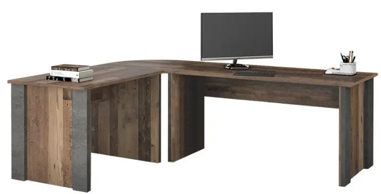 FORTE-CLFB90-Clif-Corner-Desk-90°-Old-Wood-and-Concrete-PRODUCT