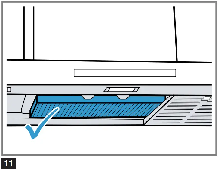 Replacing the odour filter
