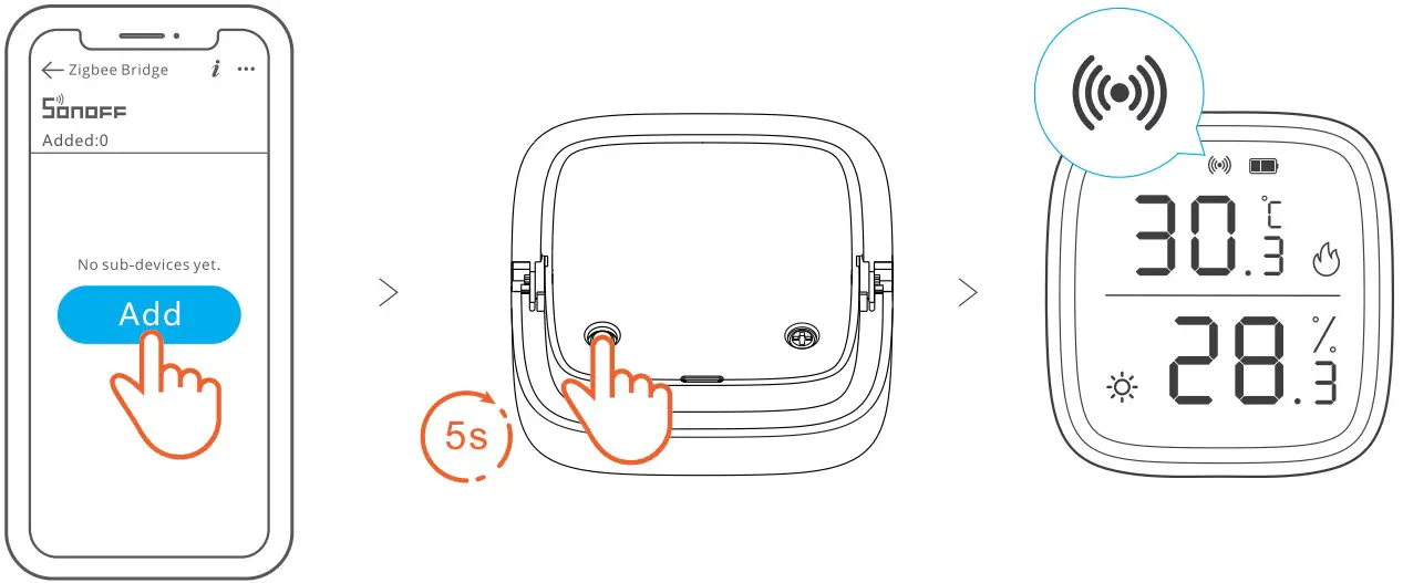 Add the device to Zigbee Bridge