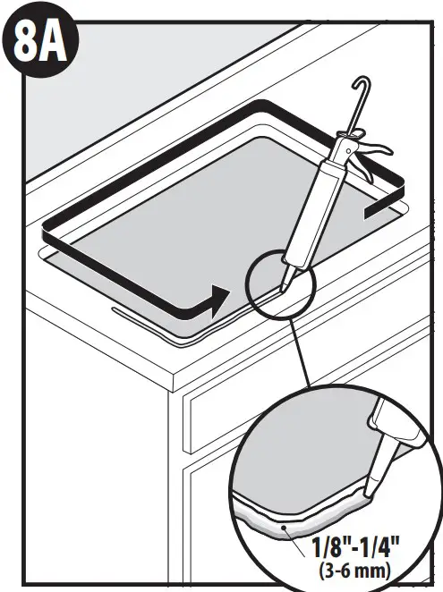 Apply a bead of caulk