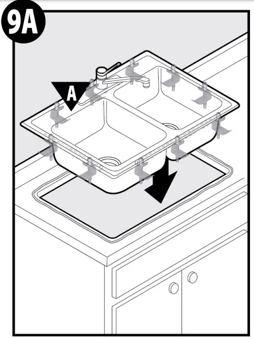 Center sink within counter