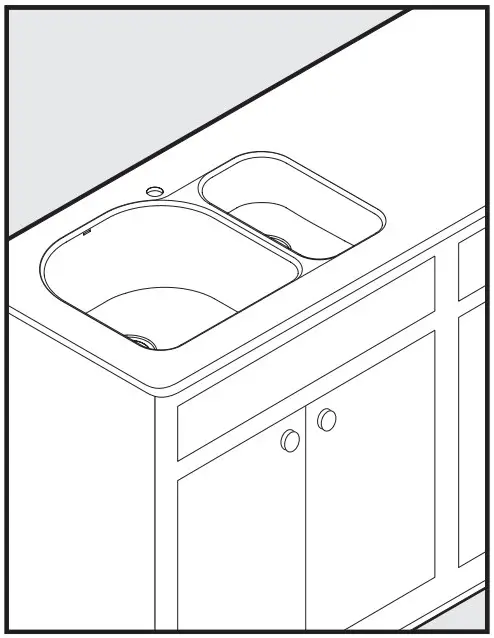 Connect faucet and drain fittings