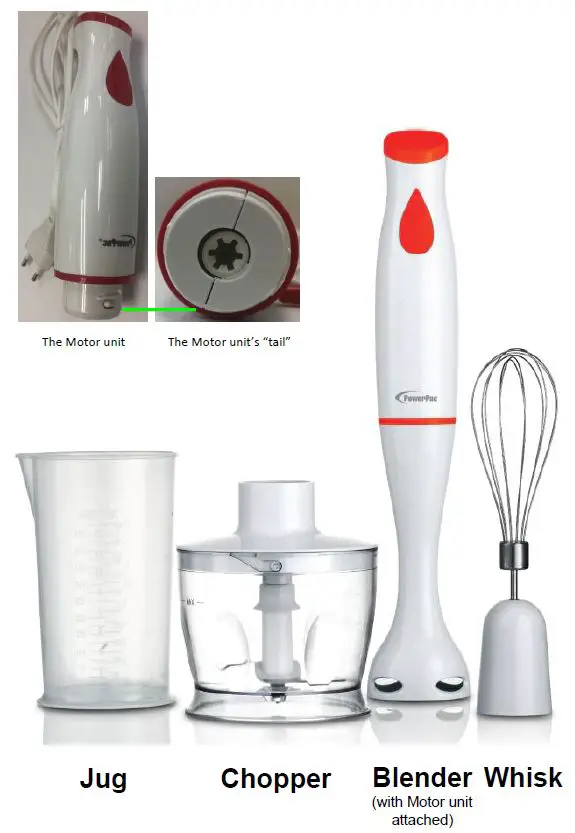 PowerPac-PPBL383 4 in 1 Electric-Multifunction-Hand Blender-Set-1