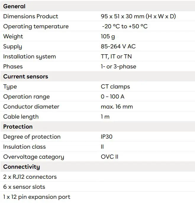 easee Equalizer Amp Measuring Device User Guide - Technical specifications