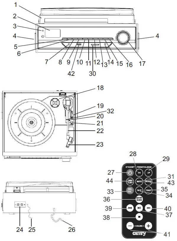 camry-CR-1168-Turntable-fig-1