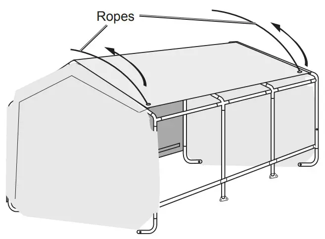 COVERPRO 59699-UPC 10 FT Portable Garage 3 Part Kit - Cover
