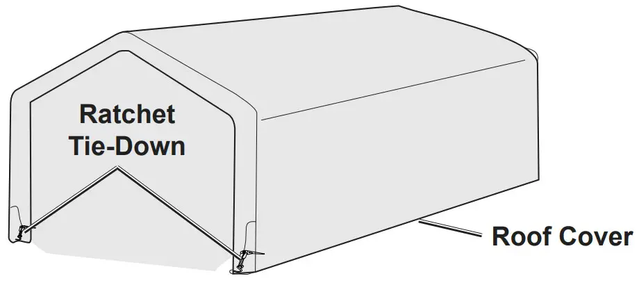 COVERPRO 59699-UPC 10 FT Portable Garage 3 Part Kit - icon 7