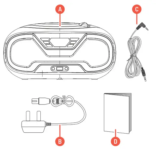 OAKCASTLE CD200 Portable bluetooth CD Player - WHAT’S IN THE BOX