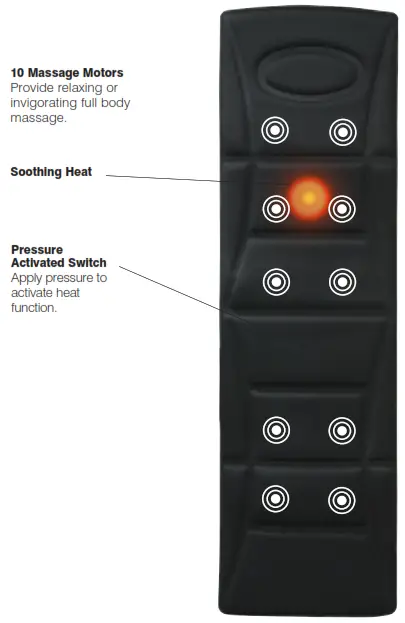Homedics MM-P200 10 Motor Full Body Massager - Soothing Heat