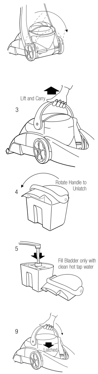 Bissell 1699, 8905 Series ProHeat ClearView - Tank-in-Tank