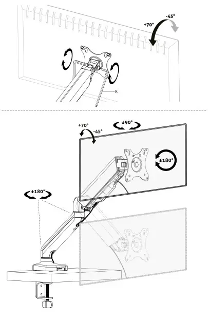 audizio MAD10G Single Monitor Arm-STEP 6