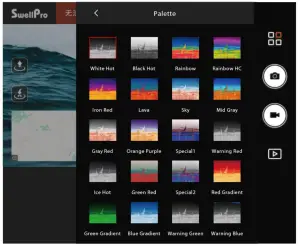 SwellPro GC3 T Axis Gimbal Thermal Camera - Setting1
