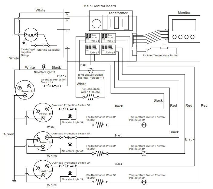 ALORAIR 1603846527 Max Fire Dry 200 Heater- WIRING DIAGRAM