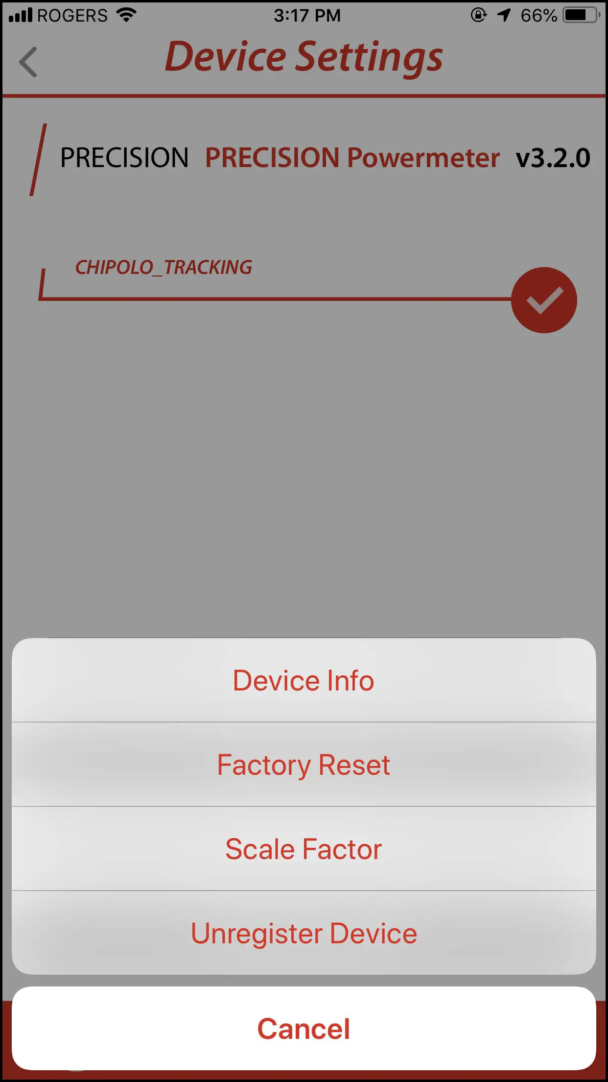 4iiii iOS App- Device Settings