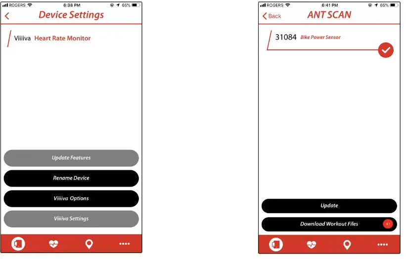 4iiii iOS App- Saved Workouts