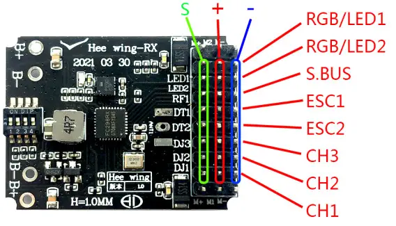 Banggood Hee Wing RX-1.0 Build-In Circuit of Brush ESC- light switch