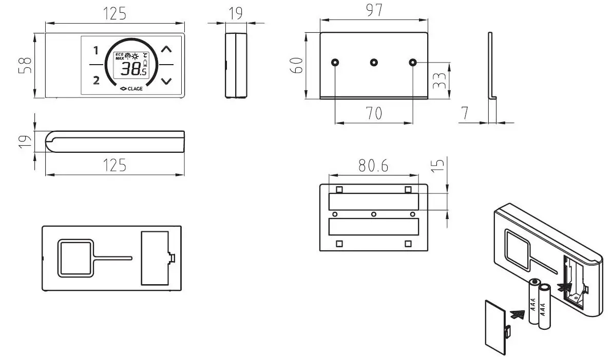 CLAGE FXS 3 Remote Control Kit fig 1