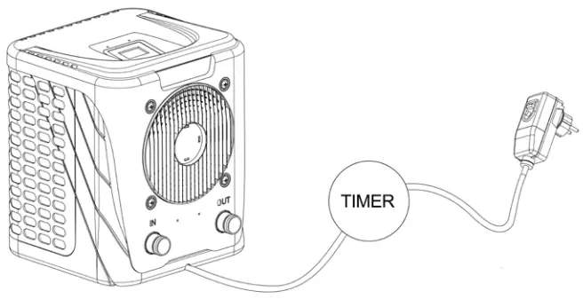 DURATECH HS40 Hot Splash Heat Pump - timer