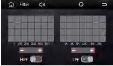 Nakamichi NAM1712 7 Inch 2-Din AV Receiver User Manual - Filter Settings