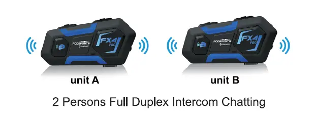 Pairing two FX4 PRO headsets to talk