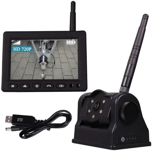 Idpoo B08TBDH8X4 Wireless Hitch Camera Magnetic with 5-Inch IPS Monitor image