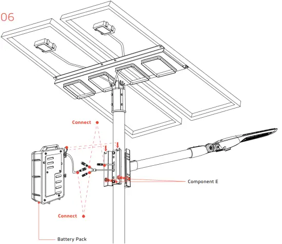 SOLTECH-SATELIS-50W-Commercial-LED-Street-Lighting-Solution-Installation-illustration