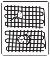 Install the two plastic distance guides