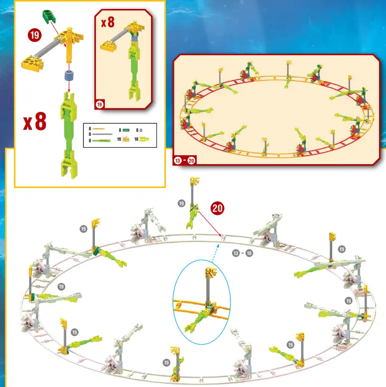 diagramKNEX Revolution Ferris Wheel Building Set - Parts List 11