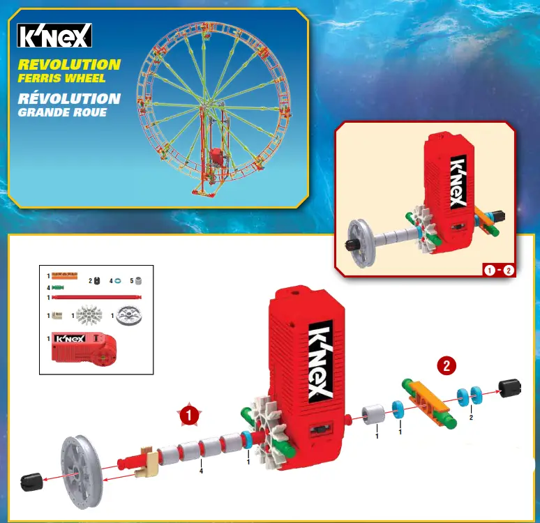 KNEX Revolution Ferris Wheel Building Set - Parts List 2