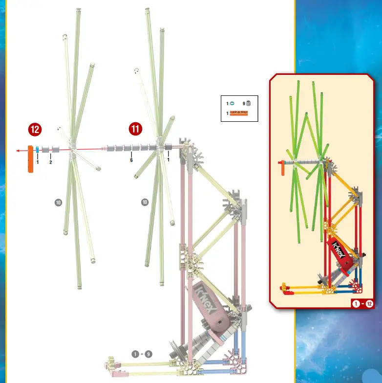 KNEX Revolution Ferris Wheel Building Set - Parts List 7