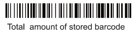 Total amount of stored barcod
