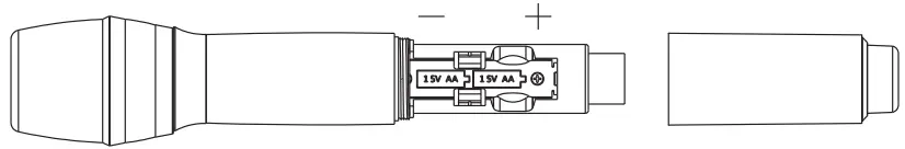 TAKSTAR E261W Portable Wireless Amplifier - Battery installation