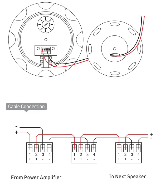 OSD AUDIO FORZA 5 Pendant Speaker - cabole canntion