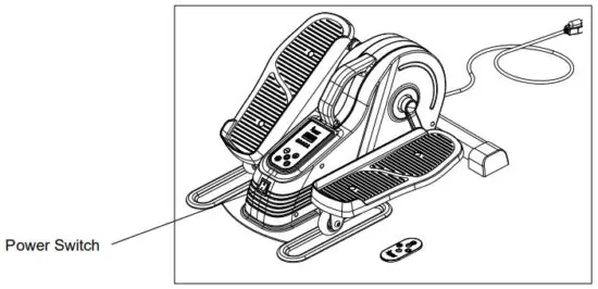Sunny SF-E3959 Sitfit Motorized Under Desk Elliptical - Power Switch