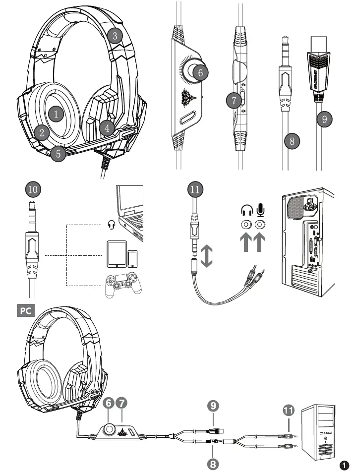 BENGOO-V-4-Gaming-Headset-for-Xbox-One-PS4-PC-Controller-Noise-Cancelling-Over-Ear-Headphones-with-Mic (1)
