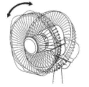 Bodin 354090 Adjustable Height Stand Fan - vertical wind direction by hand
