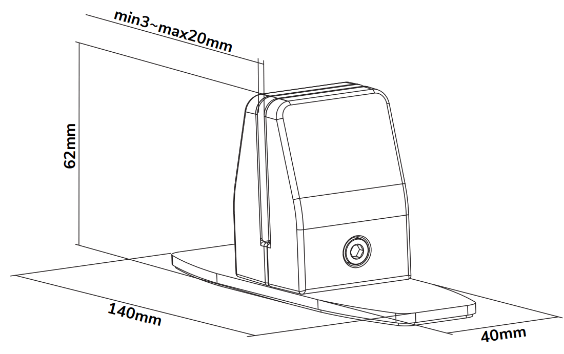 Neomounts NS CLMPSTANDBLACK Desk clamp sets 08 kg