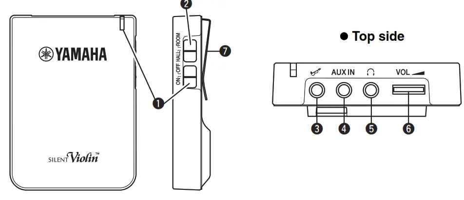 YAMAHA YSV104 Electric Violin - Diagram