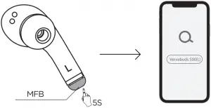 Put left bud into pairing mode