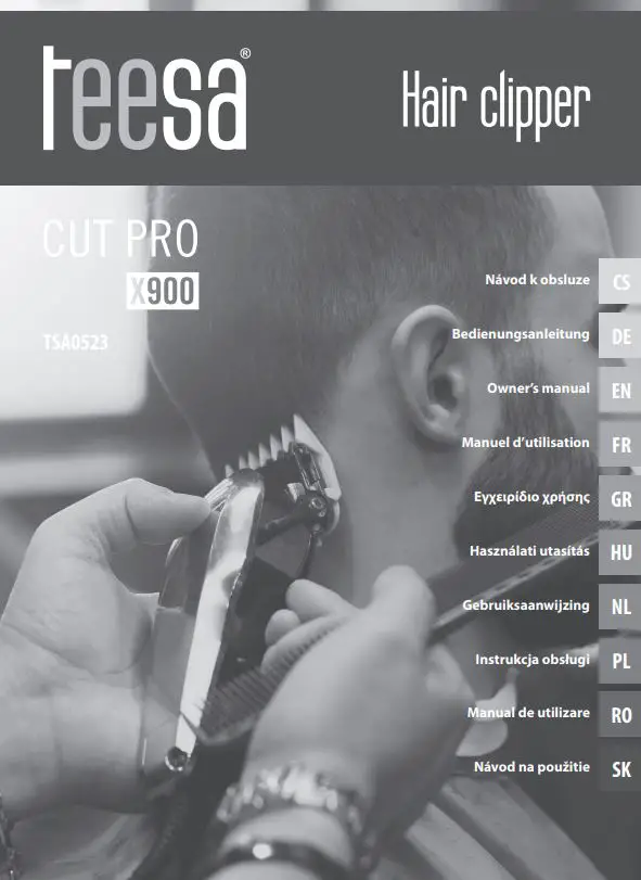 teesa TSA0523 CUT PRO Hair clipper Owner's Manual