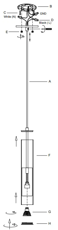 et2online-1-X-GU10-7W-LED-Bulb-Torch-Pendant-FIG-2