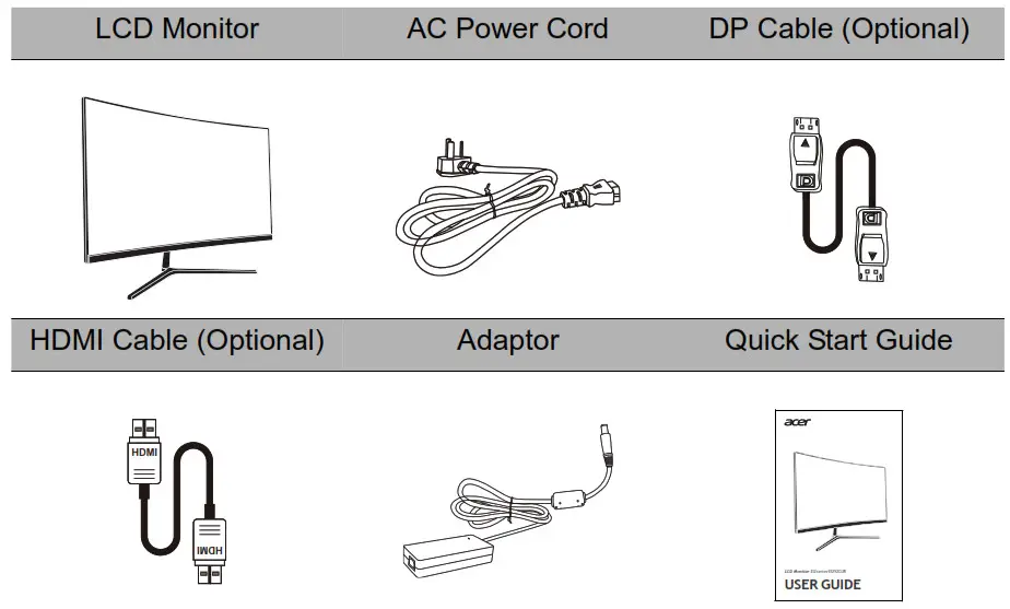 Acer LCD Monitor - Package
