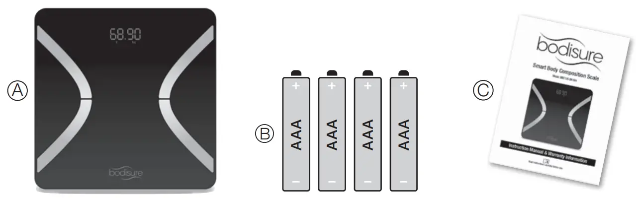 bodisure BBC100-BK WH Smart Body Composition Scale - 2
