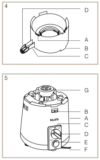 SUJATA Powermatic Plus Juicer Mixer Grinder - Fig2
