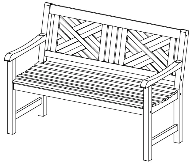 cambridge TEAK 4″ Bench - Cover