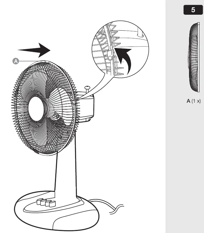 amazon basic B07YF2VWMP Oscillating Table Fan with 3 Speed Settings 10