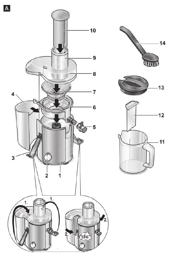 BOSCH MES25A0 Centrifugal Juicer FIG 1