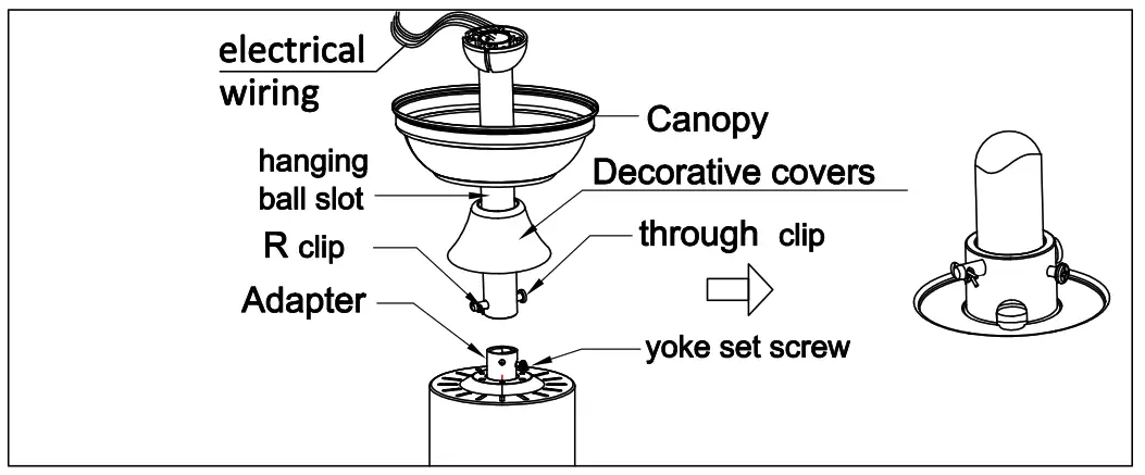 BANSA ROSE Luxury 52 Inch Sand Nickel Ceiling Fan - step1