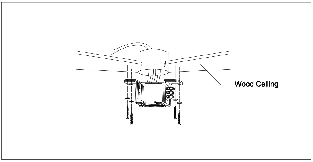 BANSA ROSE Luxury 52 Inch Sand Nickel Ceiling Fan - wood ceiling